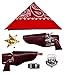 Children's Western Cowboy Toy Set Brown and Chrome Colored Finish, Red Bandana and Silver and Gold Badge 1 of Each Item by Imprints Plus - 7
