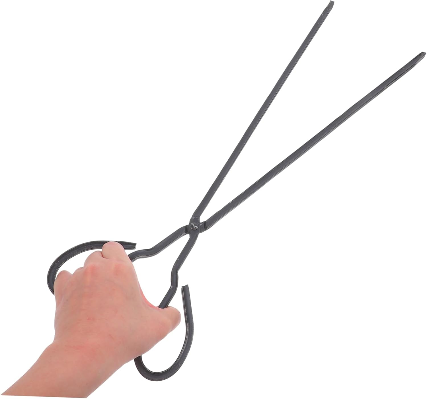 Iron Campfire Tongs Fire Pit Tools Long Reach Fire Tongs for Bbq Slip Grip Outdoor Accessory