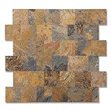 Yipscazo Backsplash Peel and Stick PVC Tile, Stick on Tile for Kitchen Backsplash, Bathroom...