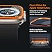 Spigen Tempered Glass Screen Protector with Alloy Tray [Glas.tR Slim Pro] designed for Apple Watch Ultra 2 / Apple Watch Ultra - Orange