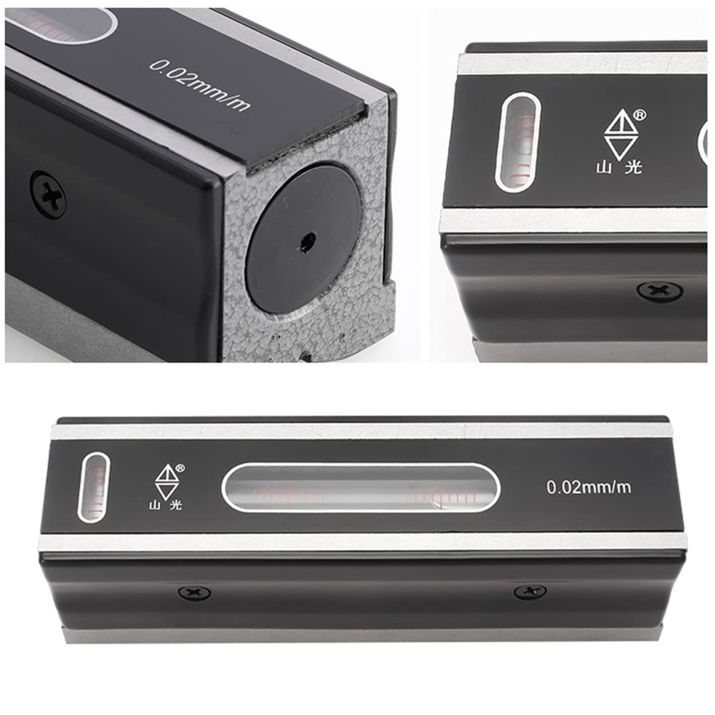 FUBESK Medidor de nivel mecánico de alta precisión de 0,02 mm, herramienta de medición de nivel de grado industrial -150 mm