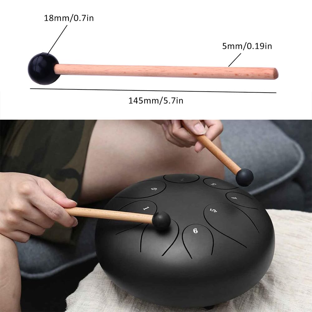 Bacchette in Legno per Xilofono,4 Pezzi Gomma Mazze a Percussione Bastoni Bacchette,Bacchette per Marimba,Bacchetta con Manico in Legno per Percussioni,Glockenspiel,Marimba,Timpani,Tamburo