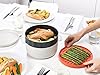 Joseph Joseph M-Cuisine Microwave 4-Piece Stackable Cooking Set, 2 liter cooking pot, steamer, griddle and lid, Orange/Beige #5