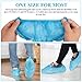 Disposable Shoe Covers - 100 Pack (50 Pairs) Boot Covers Nonslip Dustproof Onesize Fit Most - Perfect for Home Lab Workplace Visiting (Blue)