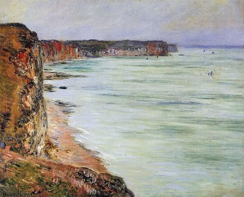 Impression sur toile Claude Monet Temps calme Pourville affiche d'art moderne 60x90