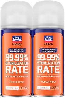 Glodway Whole Car Air Refresher Spray,Odor Eliminator Eliminates Strong Vehicle Odors,Tropical Flavor Scent-6 Ounce Spray Bottle (Plack of 2)