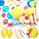 chwammpinsel, 25 teiliges Schwammpinselset, Schwammpinsel, Schaumstoffpinsel, Rundes Schwammpinselset, Malschwamm aus Schaumstoff, für DIY Malerei Handwerk Keramik Werkzeuge