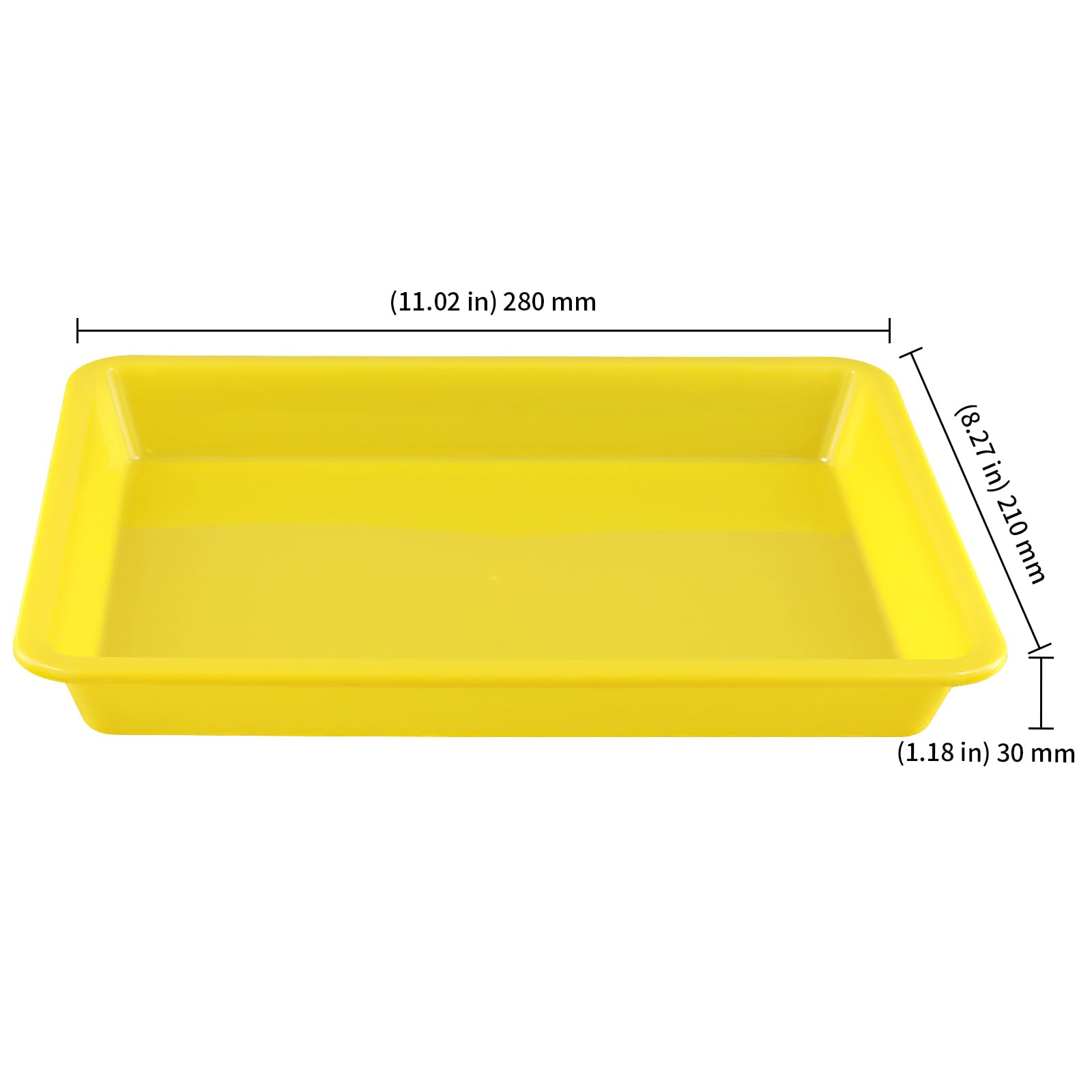KEILEOHO 20 sztuk tac z tworzywa sztucznego, 28 x 21 x 3 cm, kolorowe miseczki materia?owe, tacka do serwowania, 4 kolory, zestaw misek z tworzywa sztucznego, prostok?tne, wielokolorowe, Ro