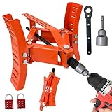 RVPNR Wheel Chock Stabilizer with Rotatable Sides for RV Travel Trailer Tires, for Locking Tandem Wheels When Parked on Uneven Surfaces (2 Packs) with Ratchet and Password Locks