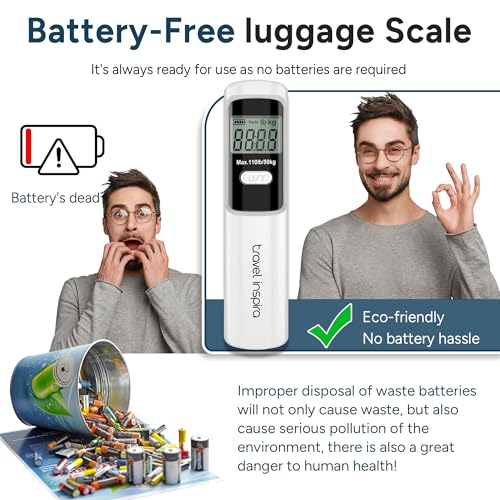 travel inspira Luggage Scale, Travel Essentials, Portable Digital Hanging Baggage Scale for Travel, Suitcase Weight Scale - Thumbnail 5
