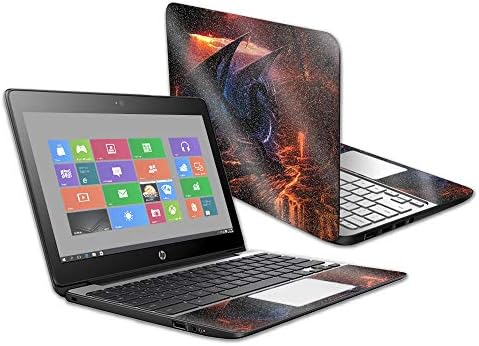 MightySkins Glossy Glitter Skin for HP Chromebook 11 G5 11.6" - Fire Dragon | Protective, Durable High-Gloss Glitter Finish | Easy to Apply, Remove, and Change Styles | Made in The USA image 5