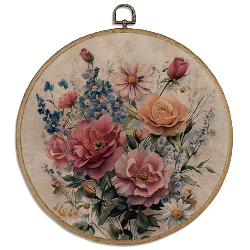 Impressions sur toile ronde vintage et décoration murale bohème