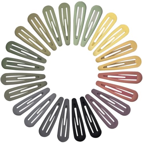 Cptots Medium Snap Hair Clips Metal No Slip Hair Barrettes for Women 2.36 Inch Hair Clips For Thin And Thick Hair,Multiple Colors,24 PCS