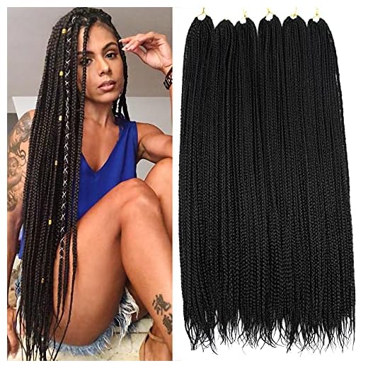 Box Braids Crochet Hair 30 Inch Prelooped Crochet Braids 144Strands Crochet Box Braids Goddess Box Braid Crochet Knotless Micro Small Box Braided