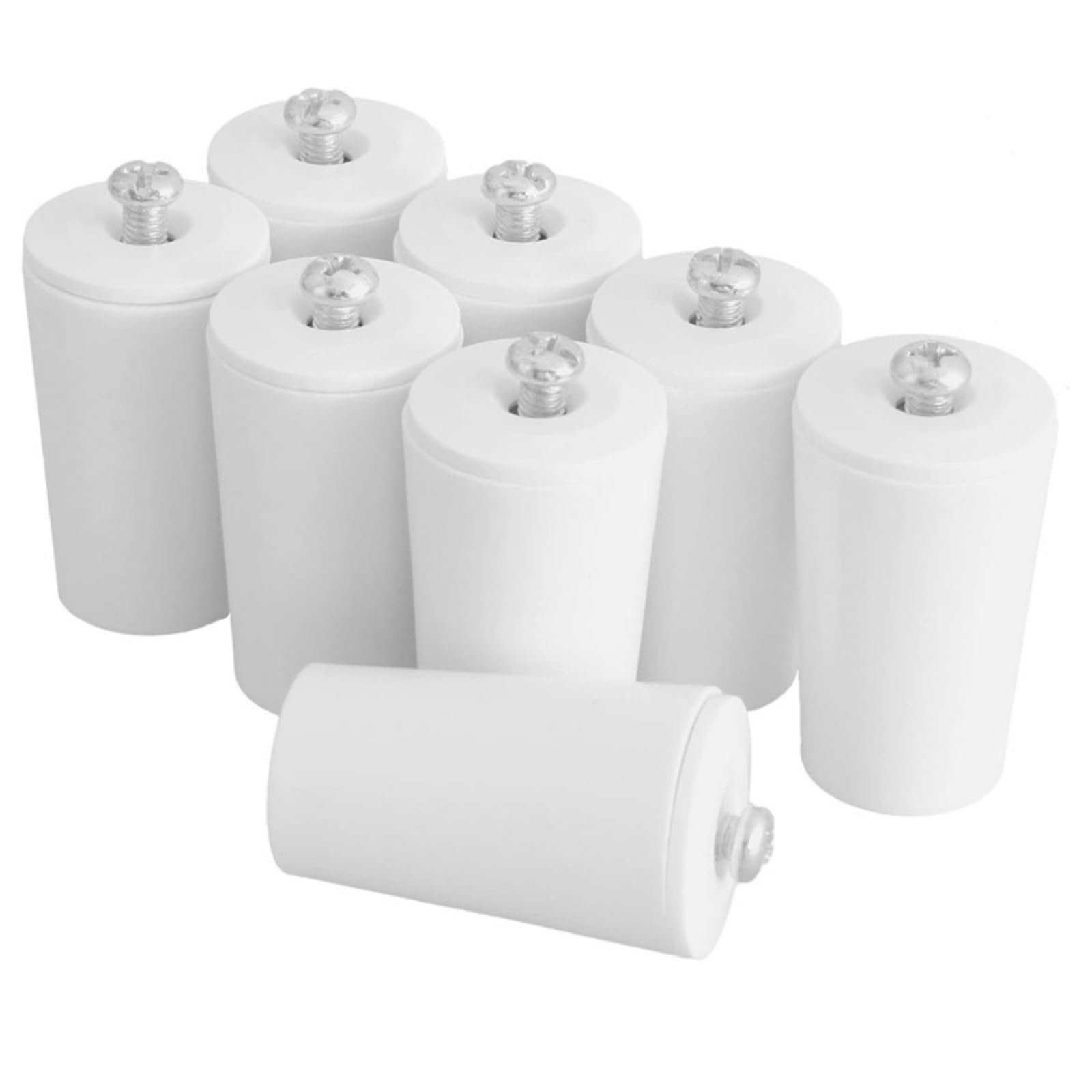 8pcs White Roller Blind Stops with Attachment Hardware Curtain Hurdles for Quick Installation on Multiple Window Styles Window Hardware Accessories