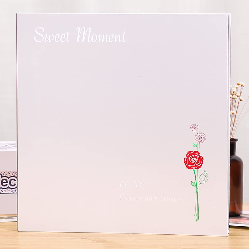 álbum de Fotos álbum de Fotos Grande Álbum de Fotos de 12 Pulgadas, Pega a voluntad, Puede Contener álbumes de Fotos de Varios tamaños, Adecuado for Aniversario de Bodas Familiar