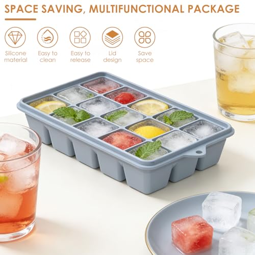 Set de 4 moldes de silicona para cubitos de hielo miniatura 7