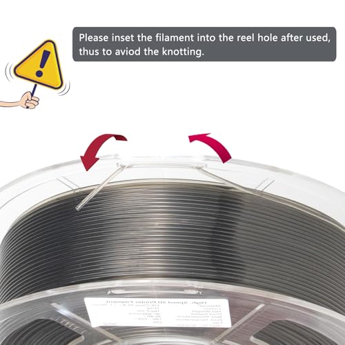 Image of iSANMATE Rapid Clear Grey PLA Filament 1.75mm, 3D Printer Filament Transparent Filament, for Bambu Lab 3D Printers, AMS, AMSLite, 1kg Spool (2.2lbs)