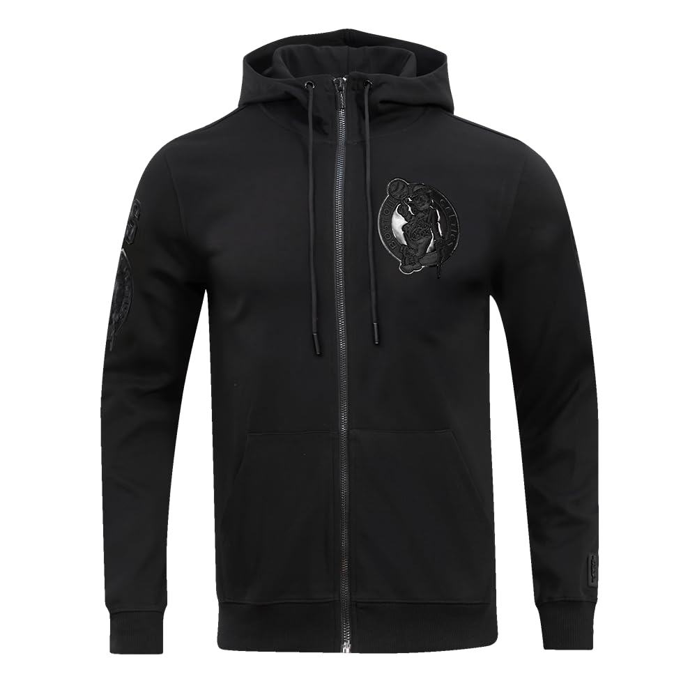 Pro Standard Mens NBA Boston Celtics Classic Triple Black Full Zip Hoodie Triple Black L