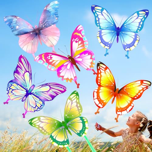 Leitee 6-pack Butterfly Kite Set for Kids and Teens