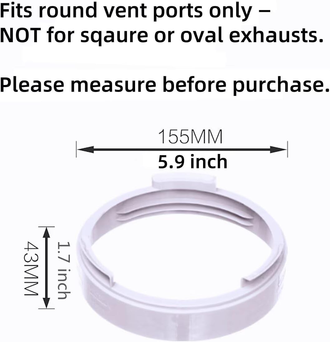 Round Exhaust Hose Adapter for Portable Air Conditioners – 5.9” AC Unit Side Connector, Fits 5.9” Hose, Not Universal