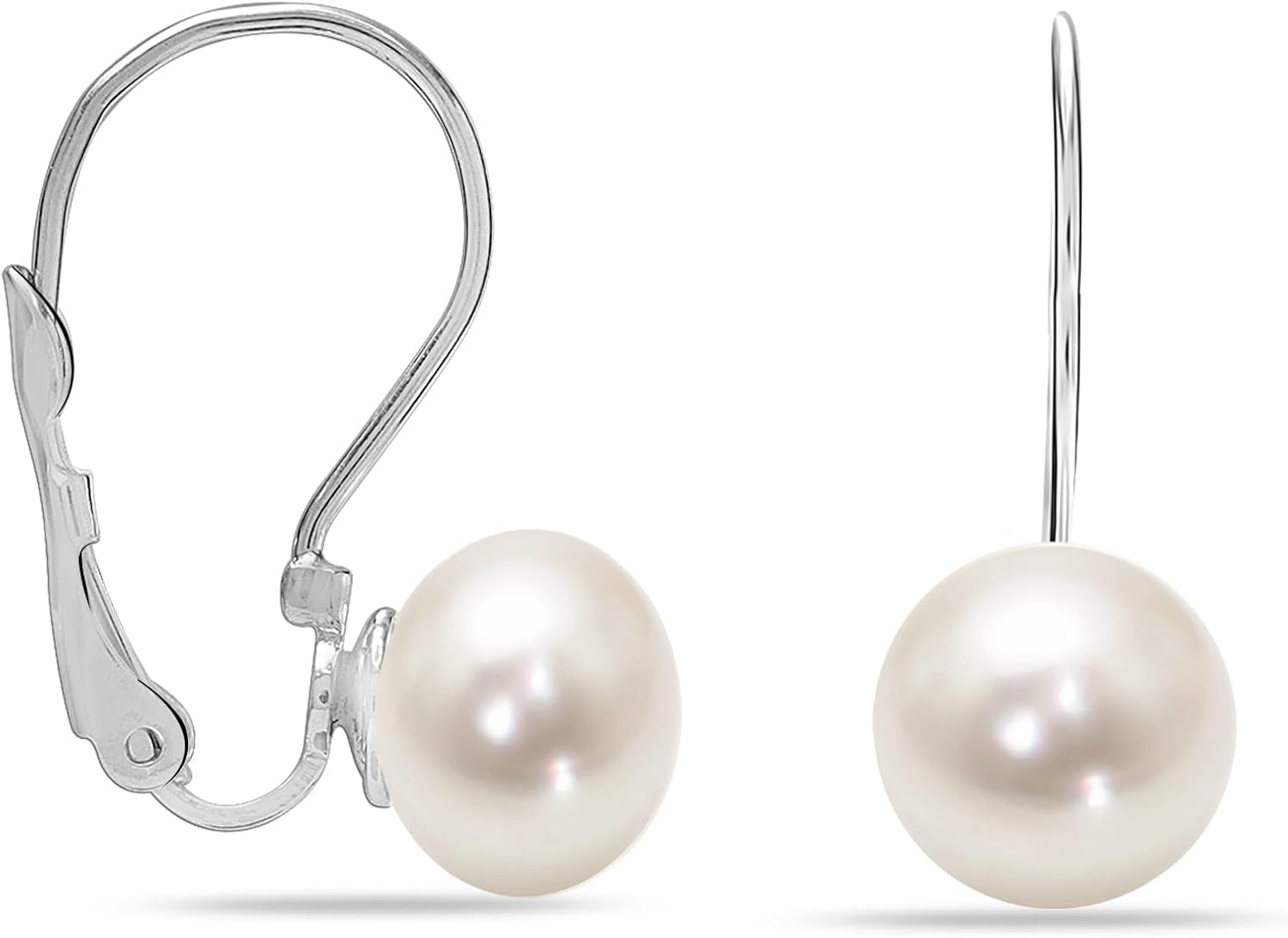 LeCalla 925 Sterling Silver Freshwater Pearl Earring for Women | Freshwater Cultured Pearl Drop Earring for Wedding Jewelry Gift for Women