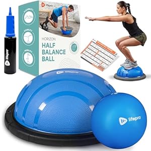 Lifepro Half Balance Ball Trainer – Stability Ball for Exercise, Full-Body Workouts, Home Gym, and Physical Therapy – Non-Slip Equipment for Balance Training
