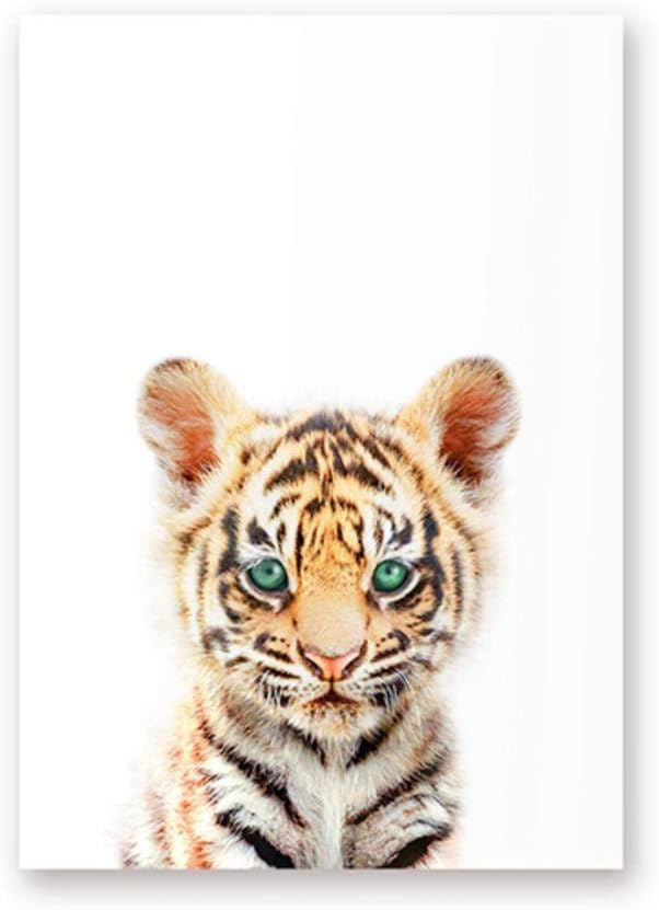 UANOU Tiger Cub Posters and Prints Jungle Animals Safari Nursery Wall Art Canvas Painting Kids Room Wall Decor Picture