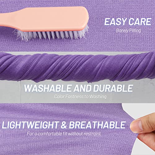 Mier No Collar Polo Women Tennis V-Neck Golf Shirts Collarless Upf 50+ Short Sleeve Tennis Polo Purple, Xl #TOP4