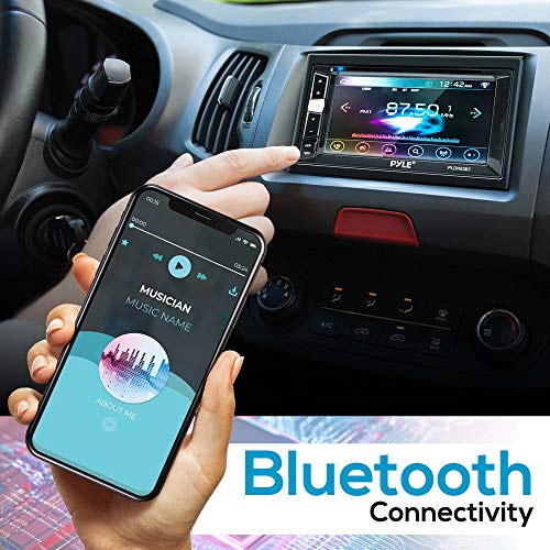Double Din Dvd Car Stereo Player Bluetooth In-Dash Car Stereo Touch Screen Receiver W/ Usb/Sd, Mp3, Cd Player, Am Fm Radio, Steering Wheel Feature, Hands-Free Call, Camera/Speaker Input - Pyle #TOP3