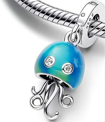 Blue Zircon Eyed Fox Charm Fit Women Bracelet Necklaces Fashion Gifts 925 Sterling Silver DIY Jewelry