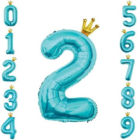 ASMFUOY 40 Inches Number Foil Balloon Jumbo Digital Helium Balloons for Boy Girl Kids Birthday Party Wedding Ceremony Decorations(1, Silver)