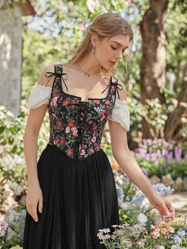 Image of Scarlet Darkness Women Renaissance Corset Pirate Bustier Top Bodice Bodyshaper