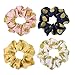 8PCS Women Girls Assorted Bright Colors Pineapple Design Cute Elastic Hair Ties Rubber Band Scrunchies Satin Ponytail Holders Soft Hair Rope Headdress Hair Decorations Accessory Best Xmas Gifts