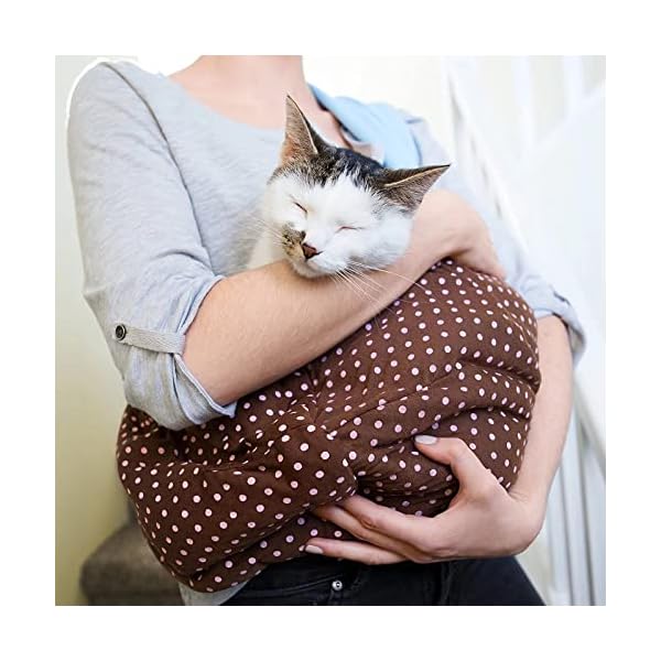 CRMADA-Hands-Free-Reversible-Small-Dog-Cat-Sling-Carrier-Bag-Travel-Tote-Soft-Comfortable-Puppy-Kitty-Rabbit-Double-Sided-Pouch-Shoulder-Carry-Tote-Handbag-Grey Hands-Free Reversible Small Dog Sling