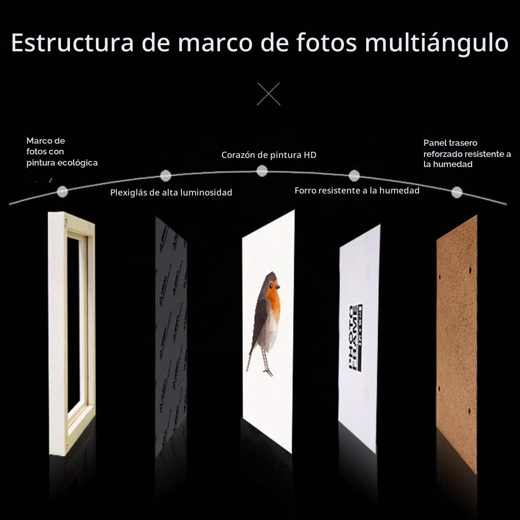 zaqiming Conjunto De Marcos De Fotos para 12 Fotos con Adornos Family,Marco De Fotos Multiple De Madera para Dormitorios Modernos,205 * 72cm