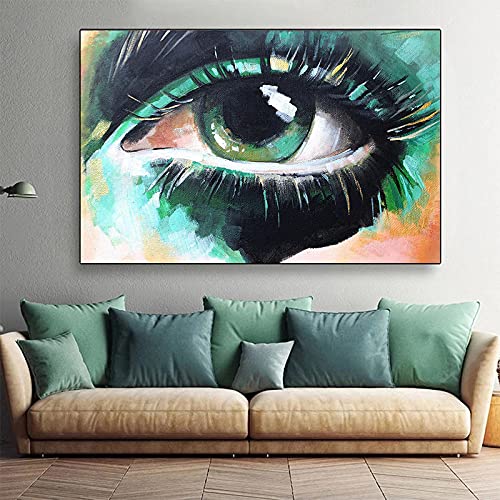 Décoration murale salon moderne avec cette toile yeux abstraits