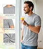 LUXY LINE Men’s Plain T-Shirt Crew Neck & Short Sleeve Cotton Top for Adults Soft and Durable Gym Tees for Men (S-2XL) Heather Grey #4