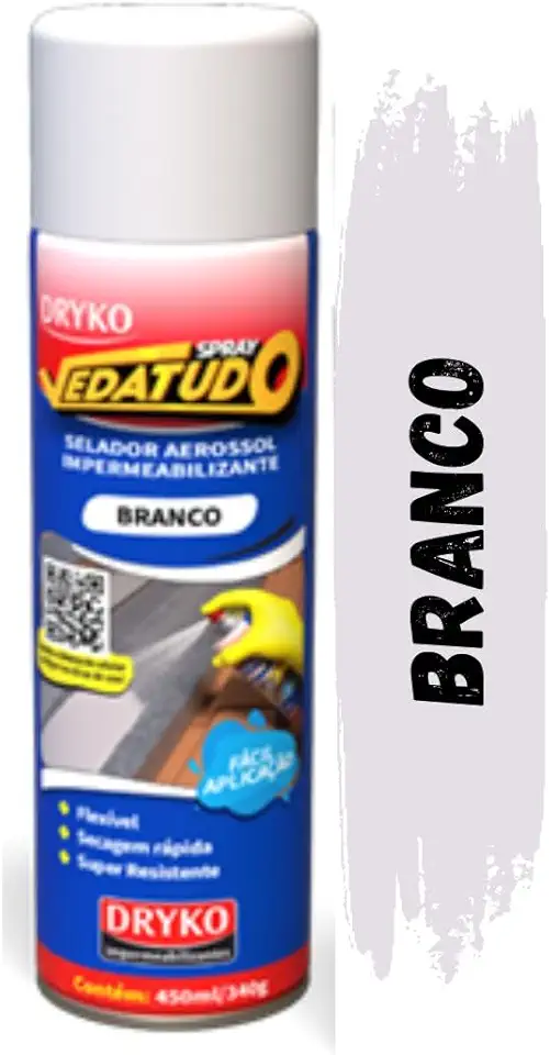 Spray impermeabilizante Veda tudo Branco 400ml Dryko