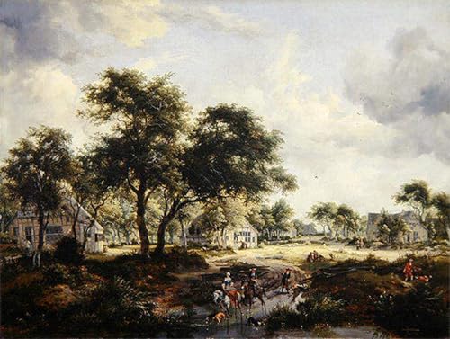 Pinturas famosas lienzo Meindert Hobbema cuadro paisaje boscoso alta resolucion