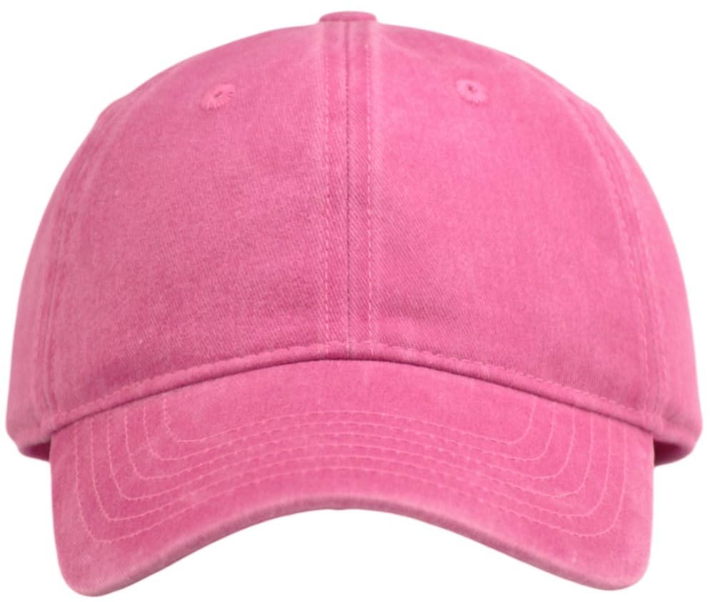 Image of Vintage Washed Cotton Baseball Caps Men Women Adjustable Unstructured Low Profile Dad Hat