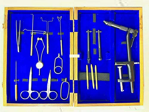 Kit de mouches Olax complet avec étau à vis et ciseaux de montage