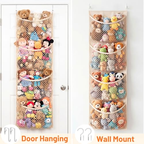 Ofiray-home Organizer für Stofftiere, über der Tür, für Sachen, Baby-Ideen, Kinderzimmer, Hängeorganizer