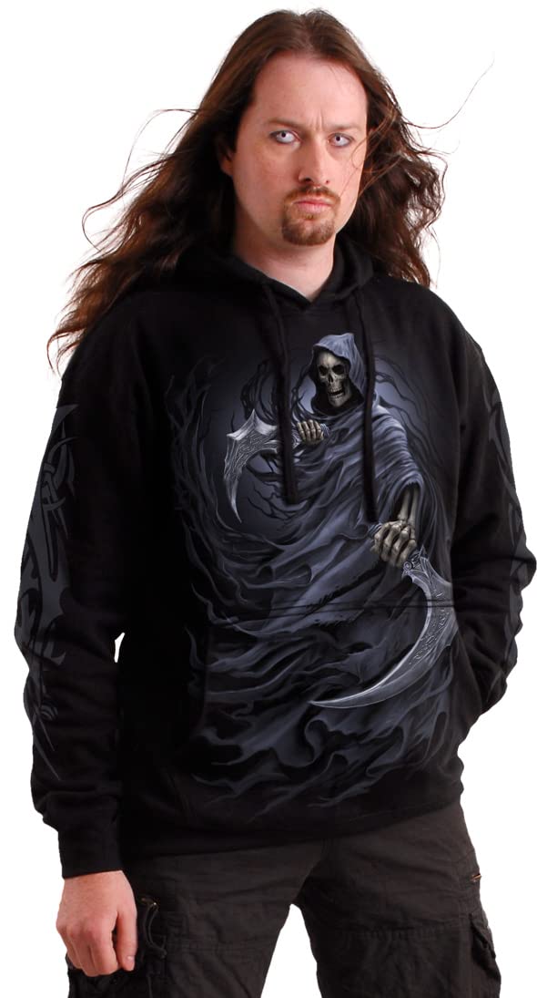 Spiral Hoody Black Felpa con Cappuccio Uomo