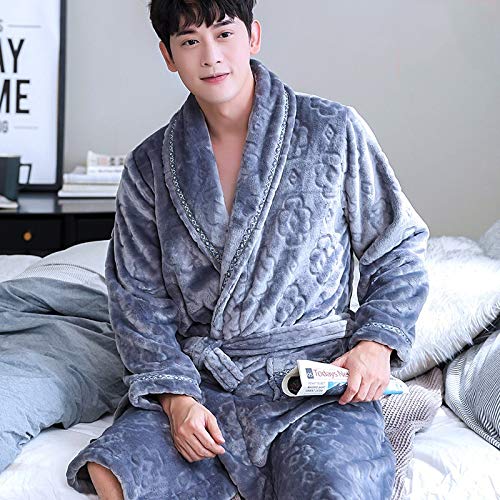Amazon.co.jp: CH-CHH バスローブ パジャマ コーラルフリース男性