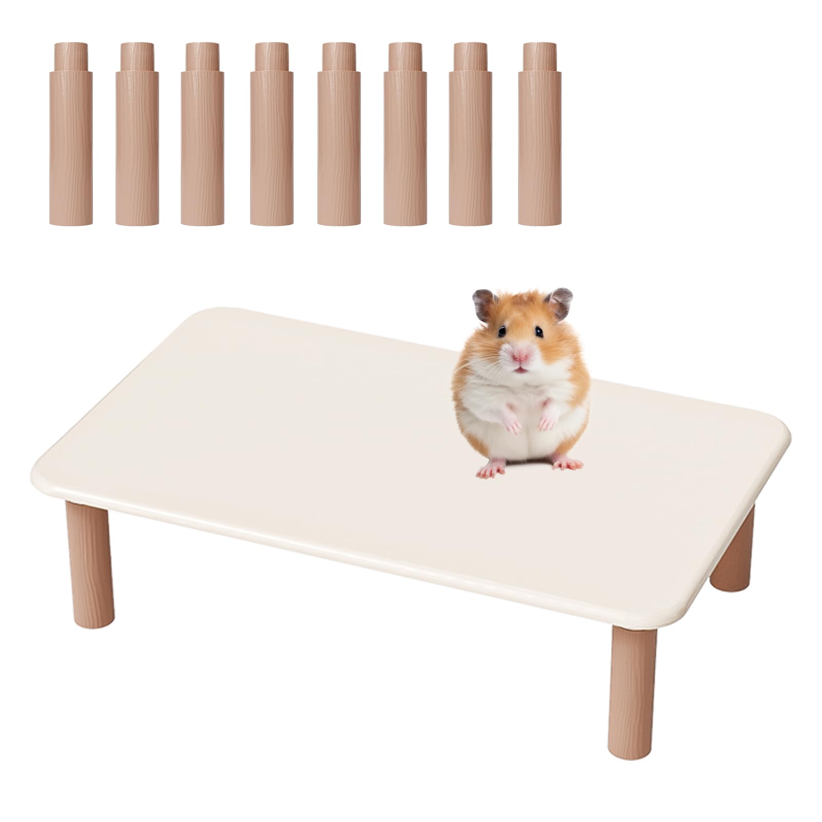 Plateforme pour hamster plastique anti-mastication support roue et bol