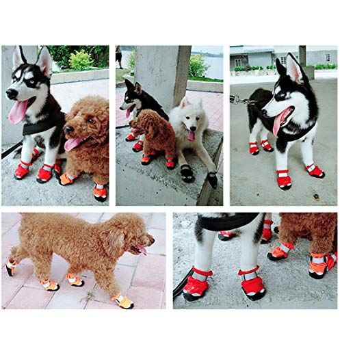 Stivaletti per cani, riflettenti, in gomma, per