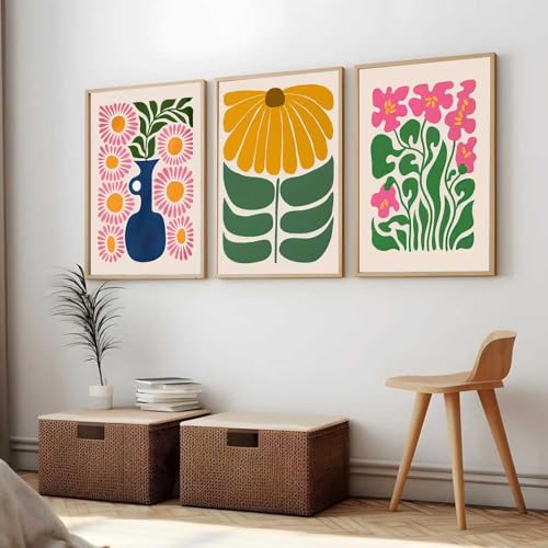 Image of kotart Boho Art Home Decoration Painting | Paintings With Frame For Living Room Bed Room Hotel Wall Decor Digital Reprint Set of 3 (10X13 inch)