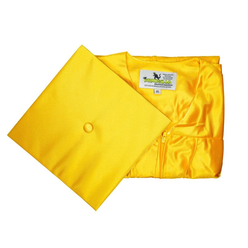 Image of Gradzilla Graduation Cap and Gown Set - Shiny Finish for High School and College, Durable Robes for Commencement Ceremonies