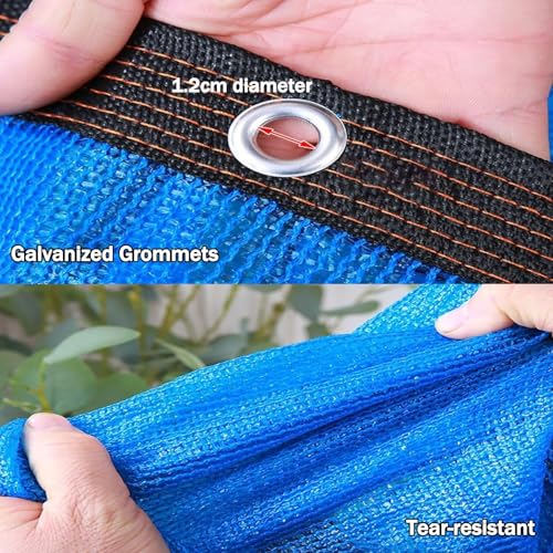 Bache mailles resistente aux UV voile d'ombrage avec oeillets 2x2m - 4